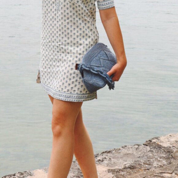 Faherty Rae Dress - White Lotus Floral Print - Size M - Picture 3 of 6